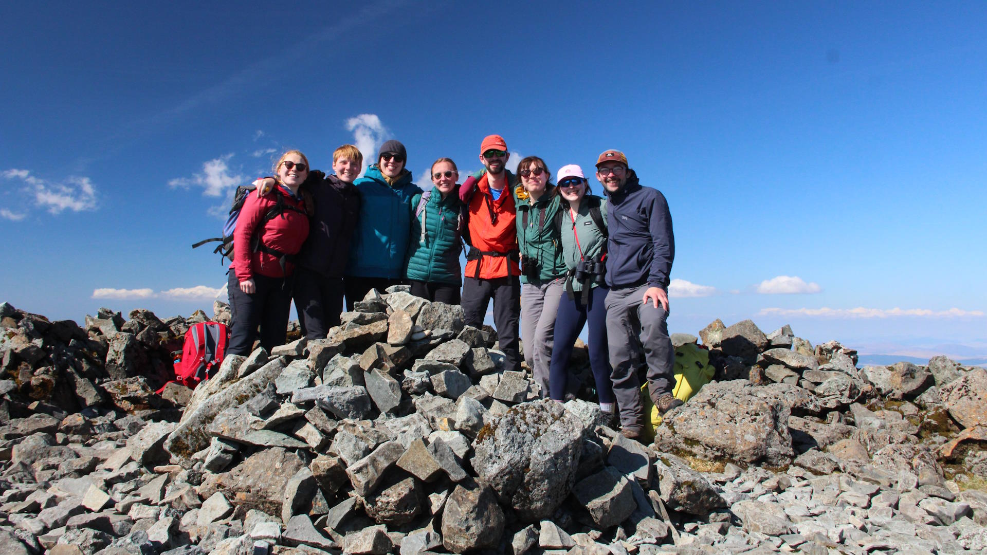 Reunited on the summit of Beinn Mhòr.