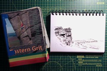 Looking along the country's premier gritstone edge towards The Blurter and beyond.