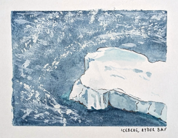 A large tabular iceberg in Ryder Bay.